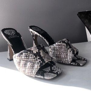 Vince Camuto Snake Mules